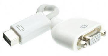 Mini-DVI naar VGA Adapter Kabel - Wit, Verzenden, Zo goed als nieuw