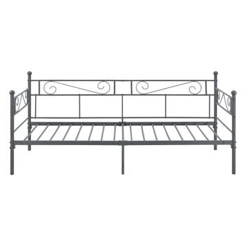 Eenpersoons slaapbank 3-zitsbank Kerava 90x200 donkergrijs, Huis en Inrichting, Slaapkamer | Bedden, Verzenden, Nieuw