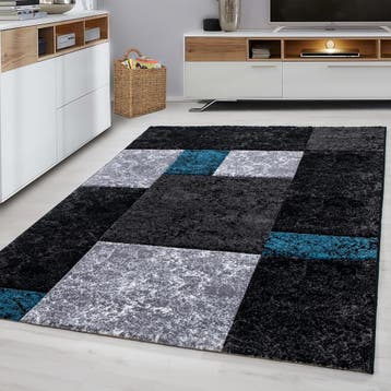 Modern Vloerkleed | Hawaii | Tegels | Turquoise | 200x290 cm, Verzenden, Nieuw