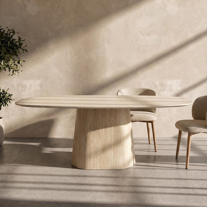 *WOONWINKEL* Eettafel Met Ovale Blad, Huis en Inrichting, Tafels | Eettafels, Nieuw, Verzenden
