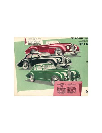 1951 DELAHAYE / DELAGE GFA BROCHURE FRANS, Nieuw, Author