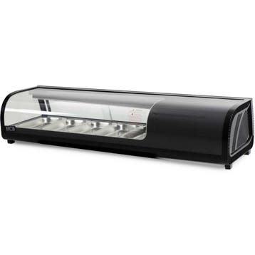 HCB Sushivitrine - 5 x 1/3 GN - 135 cm - 230V - RVS, Verzenden, Nieuw in verpakking