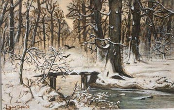 Louis Apol (1850-1936), Naar - A January Evening in the