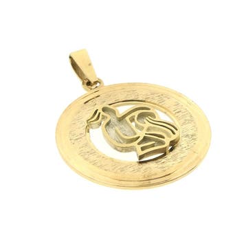 Gouden sterrenbeeld hanger; Waterman (Hanger of bedel), Ophalen of Verzenden, Gebruikt, Goud, Overige merken