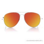 Pilotenbril met oranje/geel spiegelglas, Kleding | Dames, Ophalen of Verzenden, Nieuw