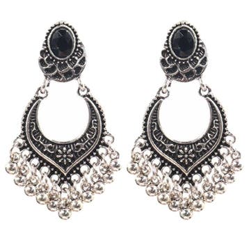 Fako Bijoux - Oorbellen - Bohemian - Boho Balls - Zwart -, Verzenden, Nieuw