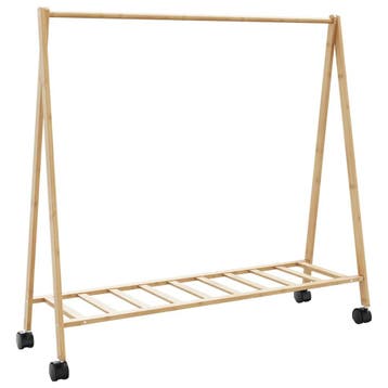 vidaXL Kledingrek met schappen en wielen 106x34x106,5 cm, Kleding | Dames, Kledingrekken, Verzenden, Nieuw