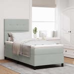 vidaXL Boxspringbed met matras Lichtgrijs 80 x 200 cm, Verzenden, Nieuw, Stof