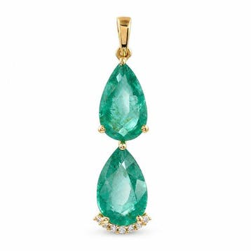 Zonder minimumprijs - Hanger - 14 karaat Geel goud - 3.97ct.