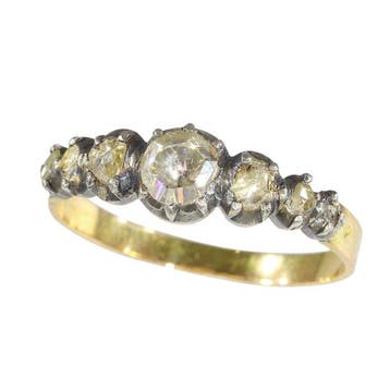 Ring - 18 karaat Geel goud - Diamant - Victoriaanse tijd, Nieuw