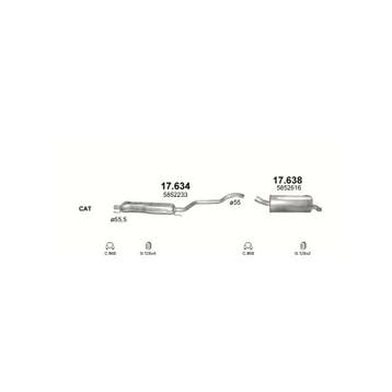 Middendemper OPEL [17.634], Nieuw, Opel