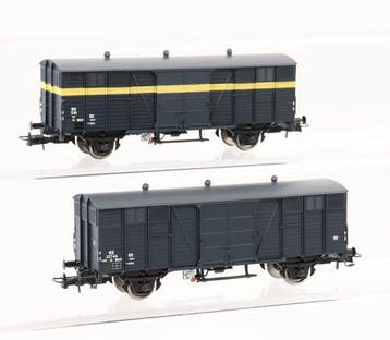 Artitec H0 - Modeltrein goederenwagon (2) - Twee gesloten, Nieuw