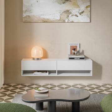 [en.casa] TV meubel Halmstad zwevend tv lowboard 140x31x30 c, Verzenden, Nieuw