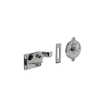 Intersteel WC-overslag met bocht vrij/bezet - nikkel glans, Verzenden, Nieuw