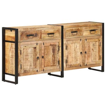 vidaXL Dressoir 172x35x80 cm massief mangohout, Verzenden, Nieuw, Overige houtsoorten, Minder dan 50 cm