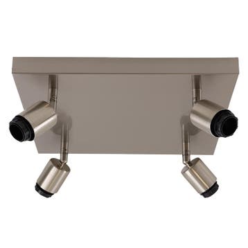 Aluminium plafondfitting zilver, Rika, Huis en Inrichting, Ophalen of Verzenden, Nieuw, Metaal, Basis