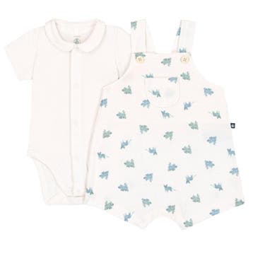 Petit Bateau Babysetje met salopette/rompertje van katoen, Ophalen of Verzenden, Nieuw