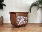 Fauteuil - Hout, Rattan, Wol - Loungefauteuil