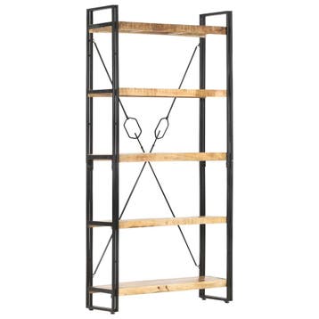 vidaXL Boekenkast met 5 schappen 90x30x180 cm massief, Huis en Inrichting, Kasten | Boekenkasten, Verzenden, Nieuw, 50 tot 100 cm