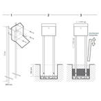 Talen Tools Brievenbus Paal – 154 x 8.5 x 4.3 cm – Zilve, Tuin en Terras, Brievenbussen, Ophalen of Verzenden, Nieuw
