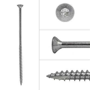 Spaanplaatschroef Verzinkt 6 x 140 mm Deeldraad Torx30 -, Verzenden, Nieuw