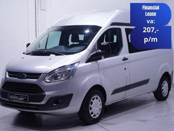 Ford Transit Custom 2.0 TDCI 130 pk L2H2 Dubbel Cabine 6p Ai, Stof, Gebruikt, Euro 6, Overige kleuren