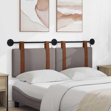 vidaXL Hangend hoofdbord Taupe Antiek PU, Verzenden, Nieuw, Overige materialen