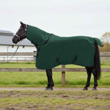 vidaXL Paardendeken Donkergroen 105 cm Polyester Fleece, Dieren en Toebehoren, Verzenden, Nieuw