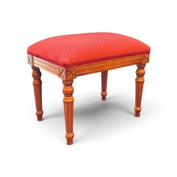 Voetbankje - Hout - Textil Original