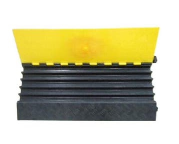 Kabelbrug met scharnierdeksel - Geel & Zwart - Rubber -, Verzenden