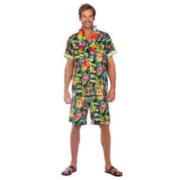 Kostuum Hawaii Zwart Heren, Ophalen of Verzenden, Nieuw