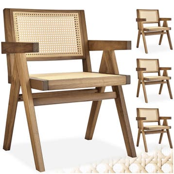 Eetkamerstoel Lizzy met Weens vlechtwerk in boho-stijl, Huis en Inrichting, Stoelen, Verzenden, Nieuw