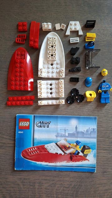 LEGO City Speedboot 4641, Zo goed als nieuw, Complete set, Lego, City