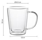 Theeglazen set van 4 elk 250ml dubbelwandig (Huishouden), Verzenden, Nieuw