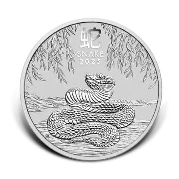 Zilveren munt Lunar Year of the Snake 2025 2 troy ounce, Verzenden
