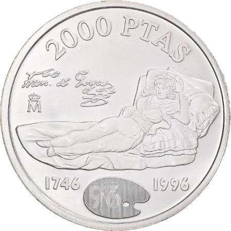Spanje. 2000 Pesetas Real Casa de la Moneda de Madrid. 1996., Postzegels en Munten, Munten | Europa | Niet-Euromunten