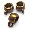 2 x metalen bails hanger 7,5 x 5mm Ø4,5mm geel koper (nik.., Ophalen of Verzenden, Nieuw, Bedel