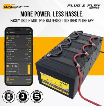 SUNBEAMsystem Smart Lithium Accu 120Ah ONE, Ophalen of Verzenden, Nieuw