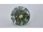 Veiling - Moissanite briljant 2 crt Blue Green ( GRA Gecerti, Sieraden, Tassen en Uiterlijk, Nieuw