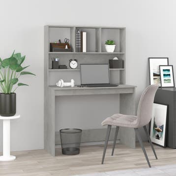 vidaXL Bureau met schappen 102x45x148 cm bewerkt hout, Verzenden, Nieuw