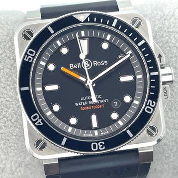 Bell & Ross - Diver Date - BR0392-D-BL-ST/SRB - Heren -, Nieuw