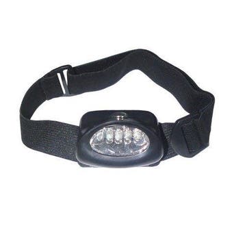 Hoofdlamp 5 LEDs Zwart Elastische Hoofdband, Ophalen of Verzenden, Nieuw