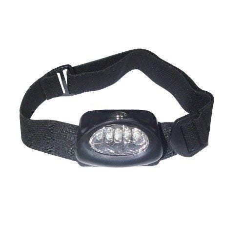 Hoofdlamp 5 LEDs Zwart Elastische Hoofdband, Caravans en Kamperen, Zaklampen, Ophalen of Verzenden