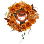 Halloween Krans, Griezelige Pompoen Ontwerp, Herfstbladeren,, Verzenden, Nieuw