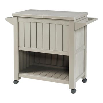 Trolley Arsita serveerwagen voor buiten 102x47x87 cm beige e, Tuin en Terras, Tuintafels, Verzenden, Nieuw