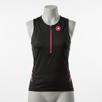 CASTELLI FREE W TRI SINGLET Top Zwart / Roze (AAA), Ophalen of Verzenden, Nieuw