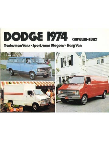 1974 DODGE VANS BROCHURE ENGELS, Nieuw, Author