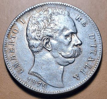 Italië. Umberto I. 2 Lire 1879 (Zonder minimumprijs)