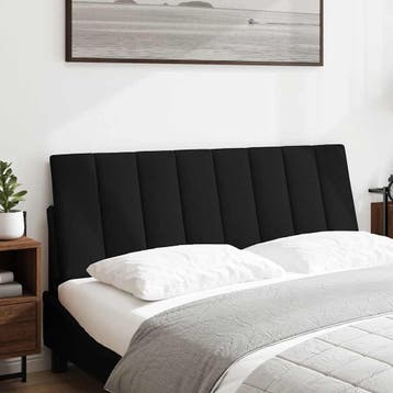 vidaXL Hoofdbordkussen Hanko 120 cm stof zwart, Huis en Inrichting, Verzenden, Nieuw, Zwart, Stof