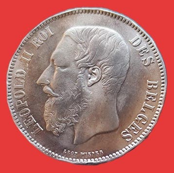 België. Leopold II. 5 Francs 1868 (Zonder minimumprijs)